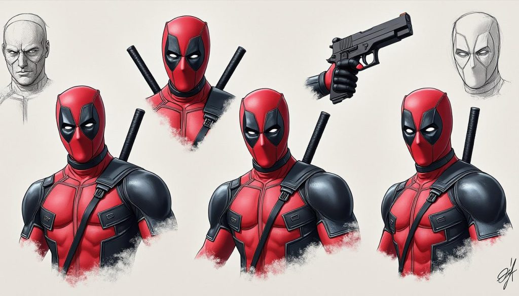 apprenez à dessiner deadpool facilement grâce à notre guide étape par étape, idéal pour les débutants et les fans du super-héros.